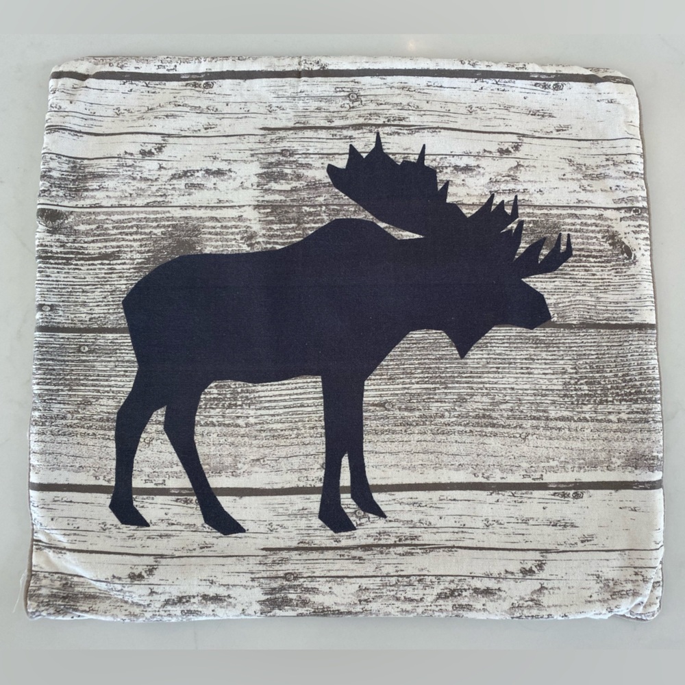 Rustic Moose Pillow Cover